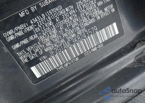 2019 Subaru Crosstrek 2.0I Limited from USA, damaged, VIN JF2GTAMC3K8243579